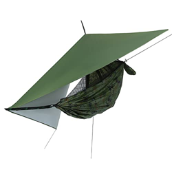 TRMF Hamaca de camping 3 en 1, hamaca de viaje con mosquitera y lona de tienda, hamaca para 2 personas, soporta hasta 200 kg, exterior (290 cm x 140 c características