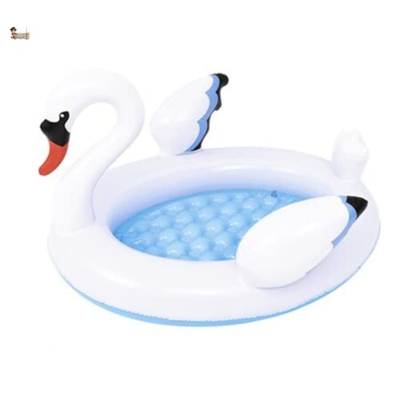 BricoLoco. Piscina hinchable inflable infantil para bebes, niños y niñas. Piscina Cisne. Piscina para jardín, playa.