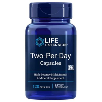 Life Extension, Multivitamin Two per day, 120 Cápsulas, Probado en Laboratorio, Sin Gluten, Sin Soja, No GMO