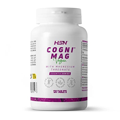 Treonato de Magnesio 2600 MG Cogni MAG de HSN | 120 Tabletas L-Magnesio Treonato - Magnesium L-Threonate - por Dosis Diaria = 2 Tabletas | Con Zinc y 