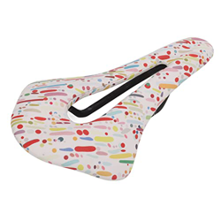 Asiento de bicicleta para hombres y mujeres, asiento de bicicleta hueco Sillín de bicicleta Tubo de asiento de doble pista acolchado de cuero suave pa en oferta