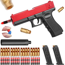 Yqz Shell Ejection Soft Bullet Toy Gun,Pistola De Juguete De Bala Suave con Cargador De ExpulsióN Y Silenciador,Pistola Realista De Juguete, NiñOs. precio