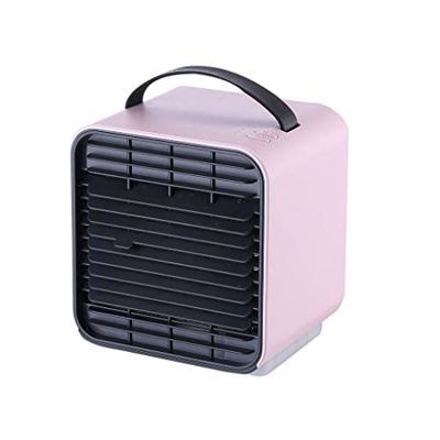 Yihaifu Miniventilador portátil para el hogar y escritorio, refrigeración por aire acondicionado con carga USB, rosa
