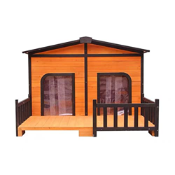 FMOPQ Heavy Duty Large Dog Kennel Wood Dog Houses Outdoor Weatherproof Dog Houses Extra Large Dog Kennel Elevated Pet Shelter W Porch Deck en oferta