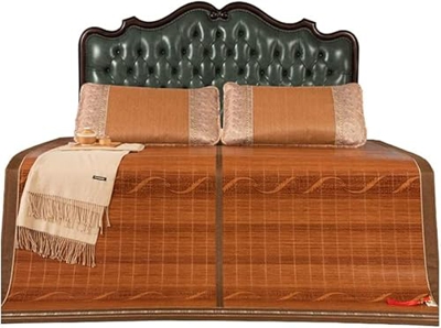 Alfombras para dormir de verano Estera for dormir de verano Mat de bambú carbonizado Hielo de doble cara Habitación con aire acondicionado, cama de en