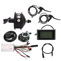 Kit de Motor de Cubo de Bicicleta Eléctrica, Kit de Motor de Cubo Trasero de Casete 25-28 Km/h Conector Impermeable con Panel LCD S900 para Vehículo(S características