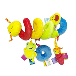 BEIIEB 1 pieza de juguete espiral para bebé, juguete giratorio para cochecito, cochecito espiral con tono de llamada, juguete calmante para bebés en oferta