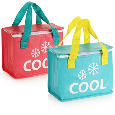 com-four® 2X Bolsa más Fresca: pequeña Nevera térmica Plegable, Bolsa con Aislamiento Ligero para Acampar y al Aire Libre, Bolsa de Picnic [la selecci