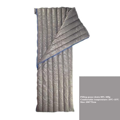 Saco de dormir de camping para adultos 90% plumón de ganso 200 x 73 cm tipo sobre ultraligero portátil deslizante pluma saco de dormir 3 estaciones ca