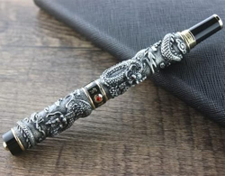 LXESWM Fountain Fountain Fountain Pen Metal Dragon Fountain Pen Pen Vintage Gift Gift Pense Bajas de Regalo Suministros de Oficina (1pc) (Color : R, S en oferta