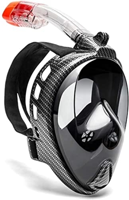 AMZOPDGS Máscaras de Buceo Buceo Snorkel Buceo Submarino Antiniebla Snorkel de Cara Completa Equipo de esnórquel Profesional para Mujeres Hombres Niño