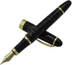 Fountain Pens Fountain Pen Metal Fountain Pen Classic Ink Pen con Gold Clip Iridium Media Nib de 0.7 mm Pensas for la Escritura de la Oficina (Color : características