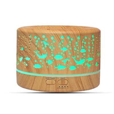 Electric Home Essential Oil Aroma Diffuser Ultrasonic Air Humidifier with LED Night Light Wood Grain Cool Mist Humidificador