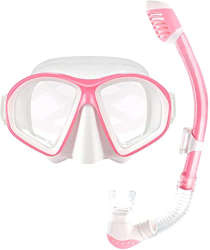 AMZOPDGS Toldos Máscaras de Buceo Juego de esnórquel para niños, Esnórquel Superior seco para Nadar y Máscara de esnórquel, para niños y niñas en oferta