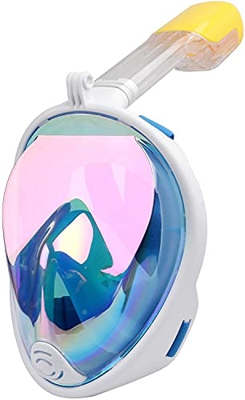 AMZOPDGS Buceo Máscaras de Buceo Submarino Scuba Anti Niebla Máscara de Buceo de Cara Completa Juego de Snorkel con Anillo Antideslizante Snorkel para
