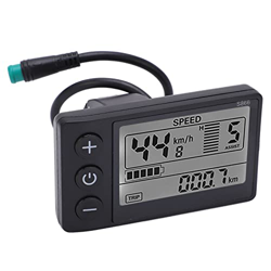 Gedourain Medidor de Pantalla LCD para Bicicleta Eléctrica, Medidor de Pantalla Grande para Bicicleta, Enchufe Impermeable para Manillar de 22,2mm/0,9 en oferta