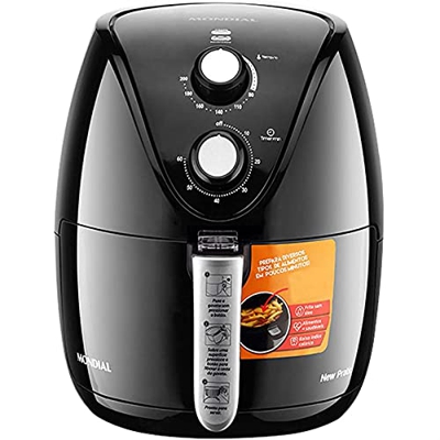 Freidora de aire para uso doméstico Sistema de circulación de aire de 3.5L Freidoras de aire manuales Horno 80-200 grados con temporizador de 60 minut
