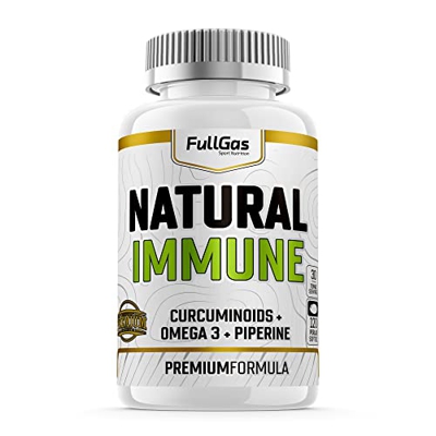 FullGas - Natural Immune - Anti inflamatorio natural - Omega 3 y Cúrcuma | 3340mg de Omega 3 y 1000mg de Cúrcuma