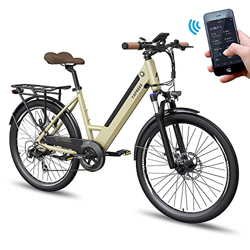 Bicicleta eléctrica Fafrees F26 Pro, Bicicleta eléctrica Urbana para Adultos de 26 Pulgadas y 250 W, batería extraíble de 10 Ah, Shimano de 7 velocida en oferta