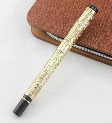 Fountain Pens Fountain Pen Metal Dragon Fountain Luxury 0.5 mm F Nib Ink Pens for Escolares de oficinas de Escritura (1pc) (Color : E)