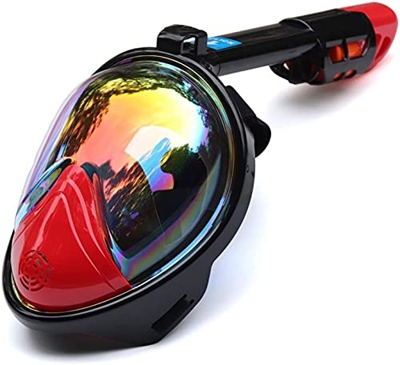 AMZOPDGS Máscara de Buceo Máscaras de Buceo Submarino 180 Grados Vista Amplia Máscara de Buceo de Cara Completa Juego de Snorkel Máscara de Snorkel pa