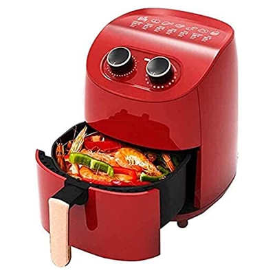Freidora de Aire para Uso doméstico 3.5L Freidoras eléctricas Horno Sin Aceite Antiadherente para freír Asar a la Parrilla, con Temporizador y Control