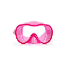 AMZOPDGS Máscaras de Buceo Snorkeling para niños Conjunto de Dos Piezas Boquilla Suave Snorkel semiseco Estudiante Marco Grande Antivaho Anti-UV Buceo características