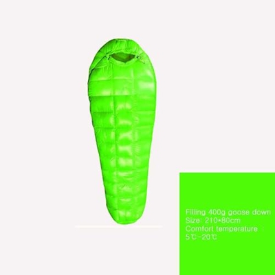 Sddnvs Goose Down saco de dormir momia relleno 400g/600g impermeable a prueba de viento portátil viaje senderismo camping equipo