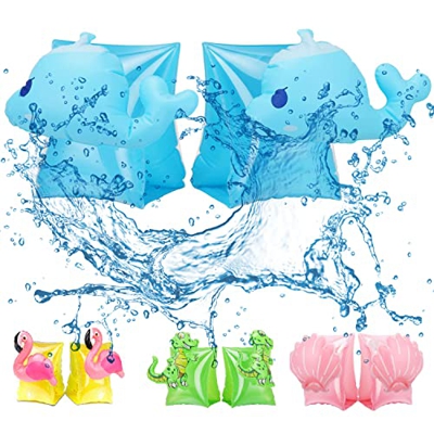 Manguitos de natación para niños a partir de 1 año, manguitos de natación para brazo, flotador para principiantes, perfecto para aprender a nadar (azu