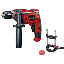 Einhell Taladro de impacto con cable - TC-ID 550 E - con soporte de columna kwb - 550 W, electrónica de control de velocidad, preselección de velocida en oferta