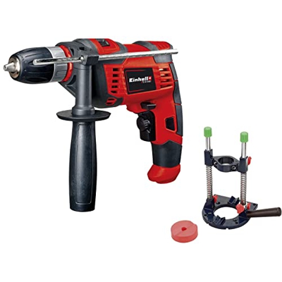 Einhell Taladro de impacto con cable - TC-ID 550 E - con soporte de columna kwb - 550 W, electrónica de control de velocidad, preselección de velocida