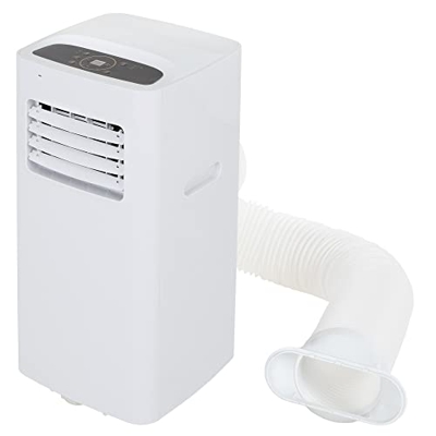 ECD Germany Acondicionador de Aire Portátil 4en1 Ventilador 7000 BTU 2kW, Silencioso, 3 Niveles, Temporizador de 24 horas, EEK A, Dispositivo con Tubo