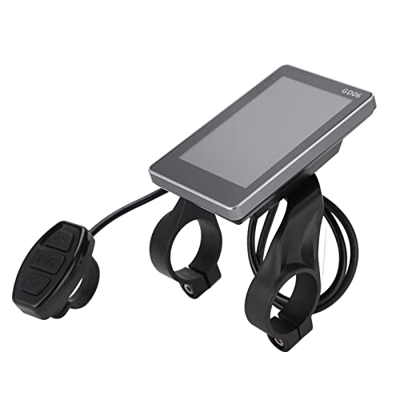 SWOQ Panel de Visualización LCD, Bicicleta Eléctrica Pantalla LCD Fácil de Operar ABS Digital Impermeable para Bicicleta Eléctrica