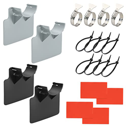 Soportes para tuberías de piscina+antipinchazos, antidesgarros, antitensión, accesorios para la piscina (2 unidades, negro+2 grises) en oferta