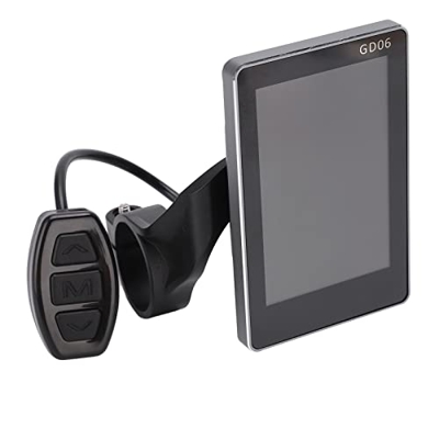 BAQE Panel de Control de Pantalla LCD GD06, Medidor de Pantalla LCD de Bicicleta Eléctrica a Prueba de Agua 36V 48V para Scooters Eléctricos