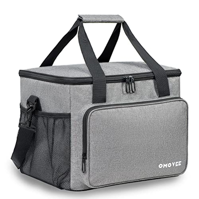 OMOVEE Bolsa de enfriamiento Suave de 30 L, 40 latas, Grande, con Aislamiento, Plegable, Impermeable, con Forro Duro, Ideal para IR de Compras, Picnic