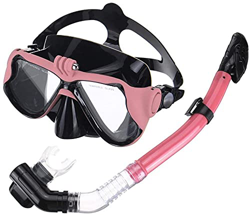 AMZOPDGS Buceo Máscara de Buceo Máscara de Buceo de Cara Completa Snorkel Scuba Natación Conjunto de Snorkel seco Respiración Libre Correa Ajustable y precio