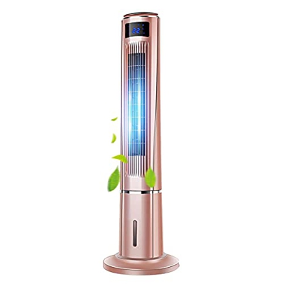 Tower Fan 8L Water Tank Oscillating 8H Timer 3 Speed Settings Remote Control Stand Up Floor Room Portable Fans for Bedroom and Home Office Use Height 