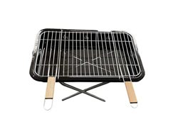 KOR - Barbacoa plegable para acampada (resistente, parrilla de camping, barbacoa, barbacoa, carbón, 50 x 28 cm, 19.6 x 11 pulgadas) características
