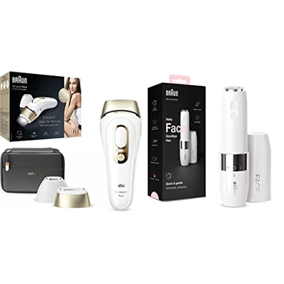 Braun Silk-expert Pro 5 Depiladora Mujer/Hombre Luz Pulsada IPL + Face Rasuradora Facial para Mujer con Luz Smartlight Incorporada