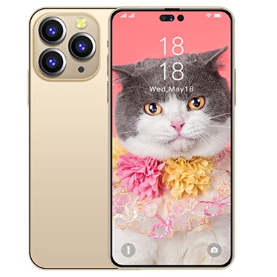 CUTTE Teléfono Móvil, I14pro MAX Smartphone, 8+256GB Android 8.1 Teléfonos Desbloqueados 4G Smartphone, Pantalla Grande de 6,8 Pulgadas, 800w Píxeles,
