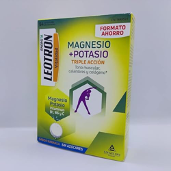 LEOTRON Magnesio + Potasio - Complemento Alimenticio con Magnesio, Potasio, Vitaminas B1, B6 y C, Triple acción: Tono Muscular, Calambres y Colágeno,  precio