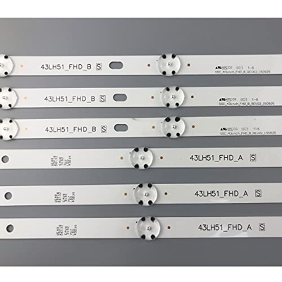 TXTC LED Backlight Strip for for LG 43LH5100 43LH615V 43LH7500 43LH604V 43LH570V 43LH590V 43LH510V 43LH5700 43LH630V 43LW540S (Color : CN, Size : 1 Se