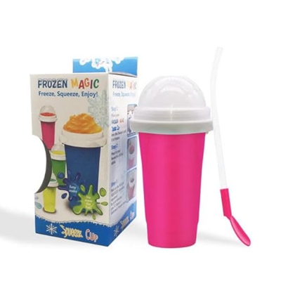 Slushy Maker Frozen Magic con cuchara de pajita Slush Ice Maker Taza Slush Ice Maker Helado para hacer usted mismo, incluye detergente verde