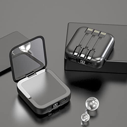 Batería De 5v 20000mah, Recargable Para TeléFonos MóViles Mini Banco De Energía PortáTil Espejo De Maquillaje Pantalla Digital Led Batería Externa Car características