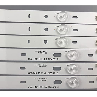 TXTC LED Backlight Strip 6 Lamps For for Philips 39'' TV IC-B-TBAC39D192 CLO_T39 PHP LD Rev.02 39PFL5708/F7 39PFL4398H/12 TPT390J1-HJ1L02 (Color : CN,