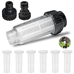 7 Piezas Filtro de Agua Hidrolimpiadora, Limpiadora Lavadora a Presion Filtro Antical, Filtro de 3/4 Pulgadas con 6 Filtros + 2 Adaptadores, Compatibl en oferta