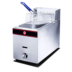 Freidora a Gas Freidora Francesa de Acero Inoxidable con Tapa, Cesta, (0 ℃ ~ 200 ℃ Restaurante Comercial, Restaurante de Comida rápida, hogar, fácil L en oferta