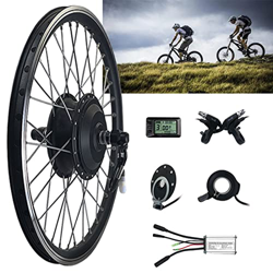 Niczu Kit Conversión Bicicleta Eléctrica con Controlador y Sistema Pas, Juegos Motor Cubo Transmisión Delantera Bicicleta Eléctrica 48V 250W, Rueda De características