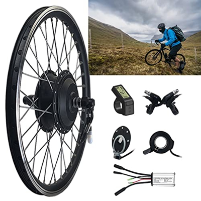 Niczu Kit Conversión Bicicleta Eléctrica, Rueda Delantera 20 24 26 27,5 28 29 Pulgadas 700C, Juegos Motor Cubo Transmisión Delantera Bicicleta Eléctri